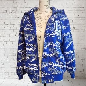 Blue Graphic Hoodie